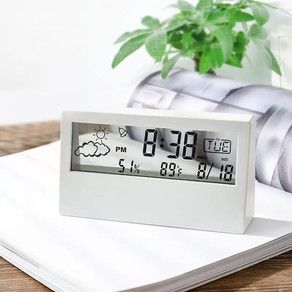Zakka Transparent LED Electronic Alarm Clock Temperature Humidity Digital Display