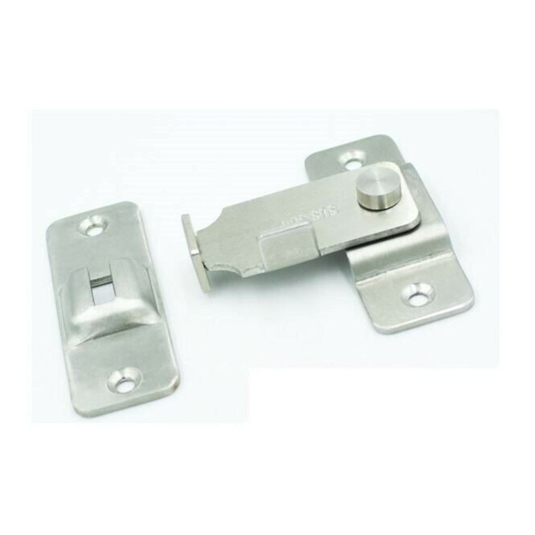 HES 66mm 90 Degree Door Latch Padlock Hasp Staple Clasp Gate Lock Stainless, , hi-res