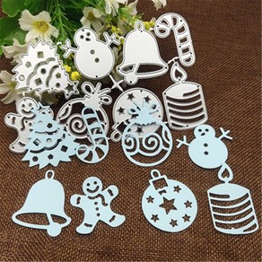 8Pcs Christmas Frame Card Cutting Dies Stencils For DIY Scrapbooking Decorative Embossing Handcraft Die Cutting