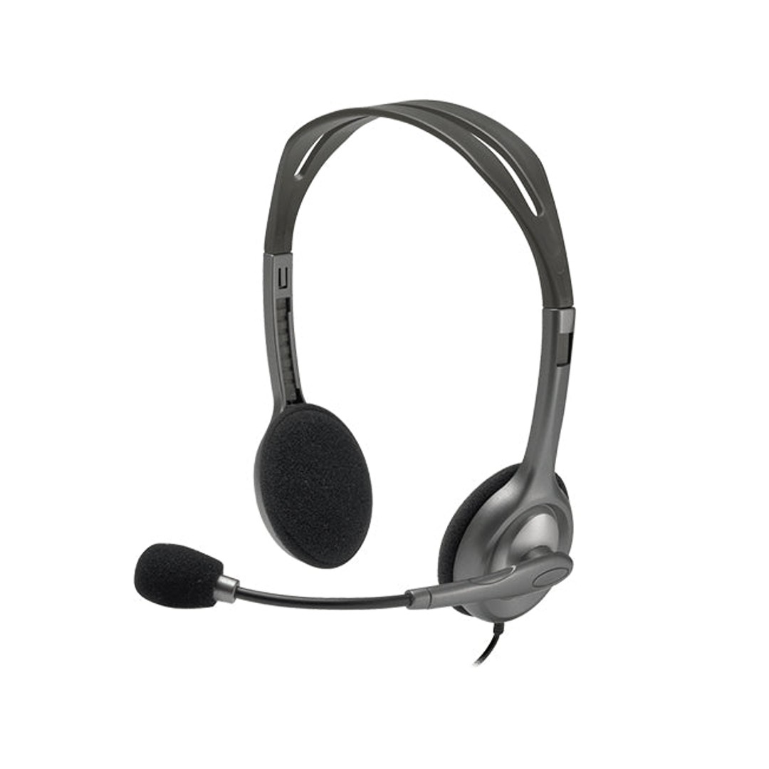 Logitech Stereo Headset H110 Wired Head-band Office/Call center Black, Silver 981-000459