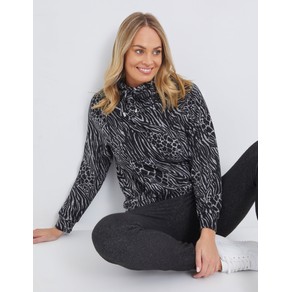 Womens Rivers Fluffy Cowl Neck Hoodie