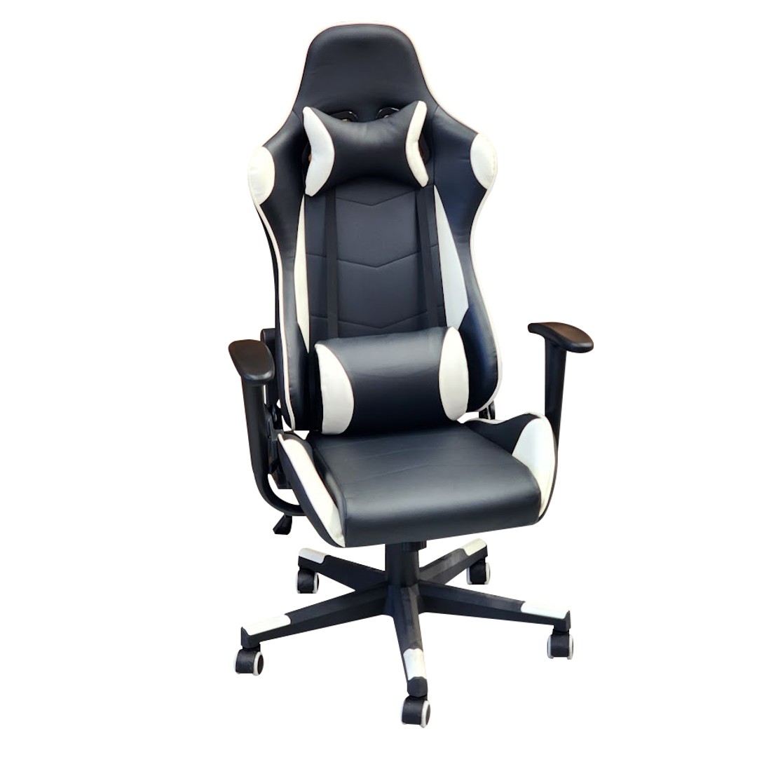 InStock Furniture Sirius Gaming Chair Black and White