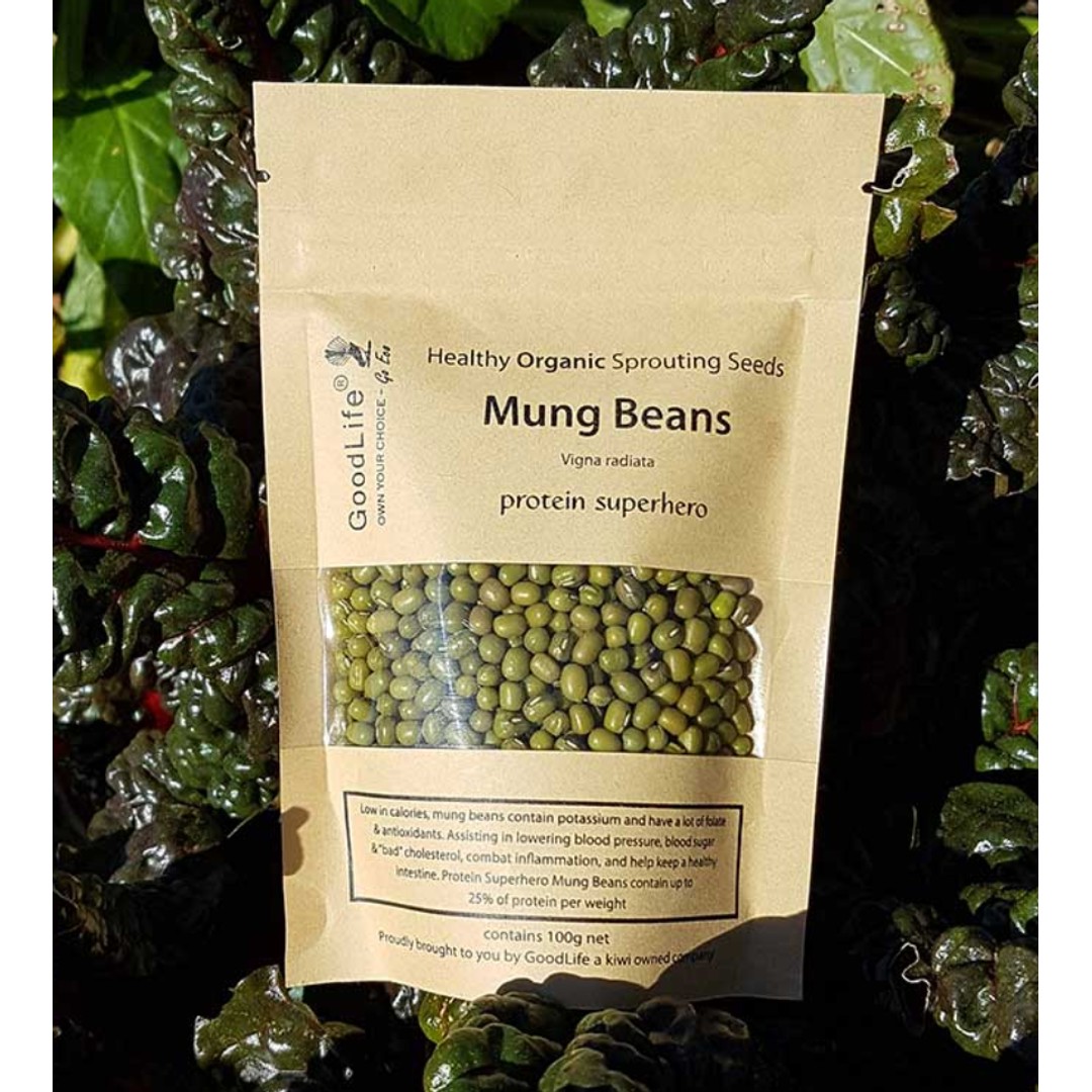 Goodlife - Sprouting Seeds - Mung Beans 100grm, , hi-res
