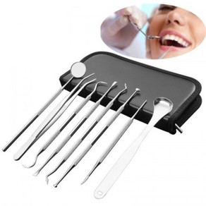 8Pcs Per Set Professional Stainless Steel Dental Tool Kit Teeth Clean Hygiene Hook