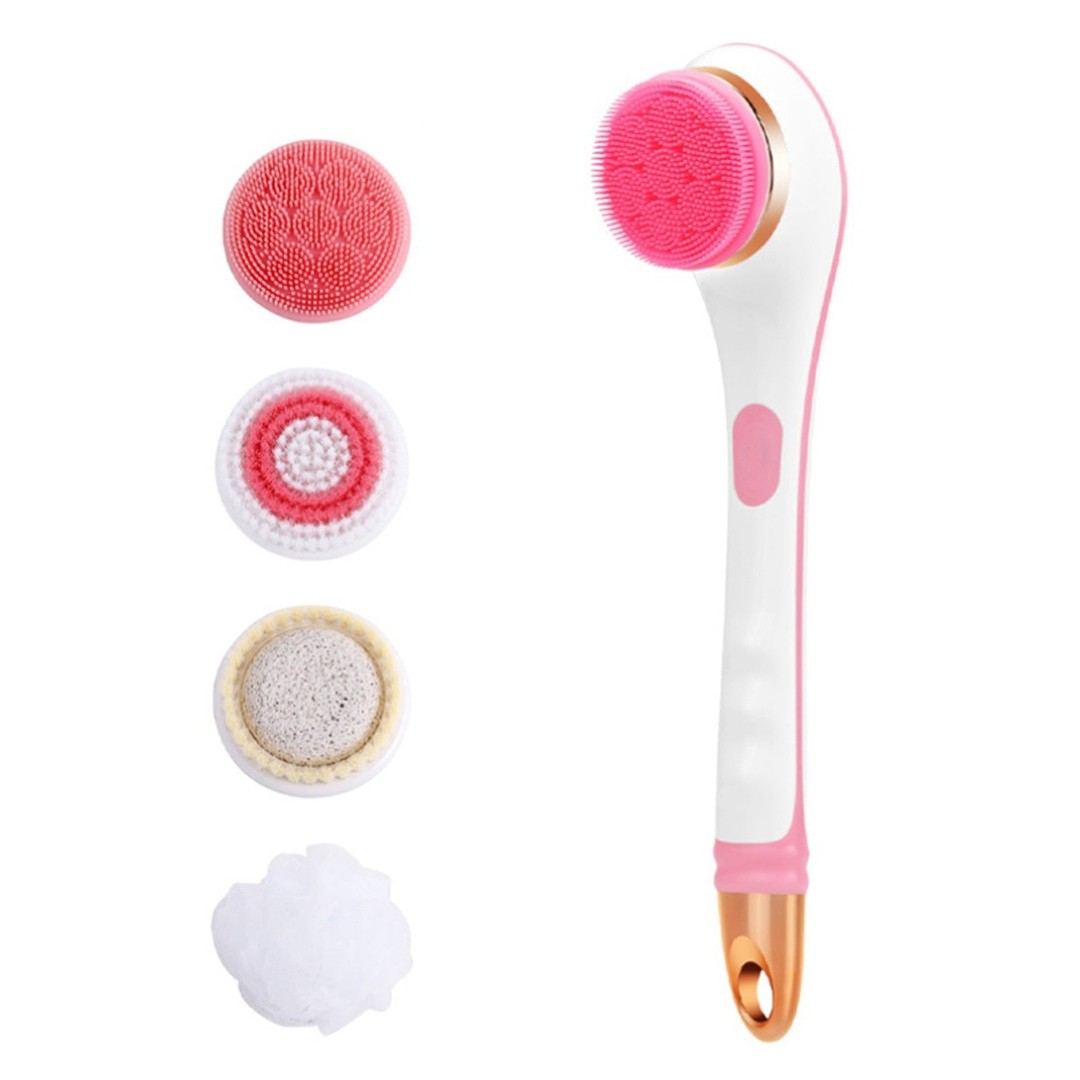 Electric Bath Brush Back Scrubber USB Rechargeable 2 Speeds Rotating Shower Brush Spa Waterproof Body Cleaning Brush