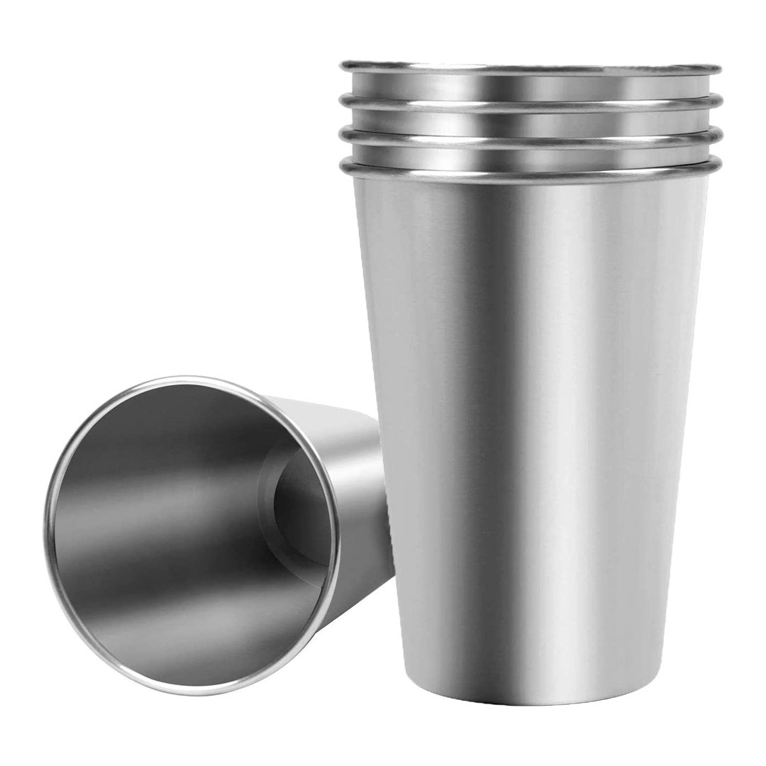 5Pack Stainless Steel Pint Cups Shatterproof Cup
