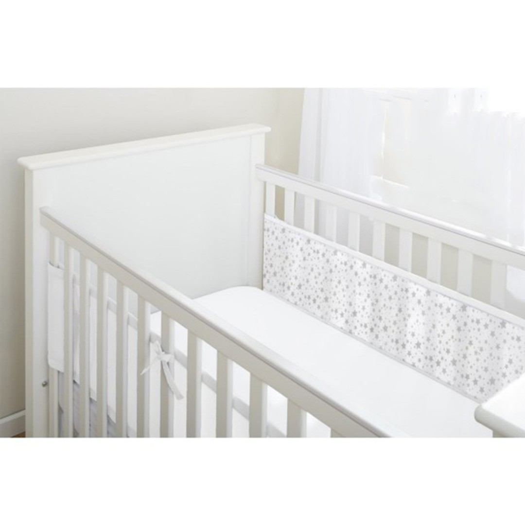 Breathable Baby - Breathable Print Mesh Cot Liner - 2 Sides /  Solid-end cots