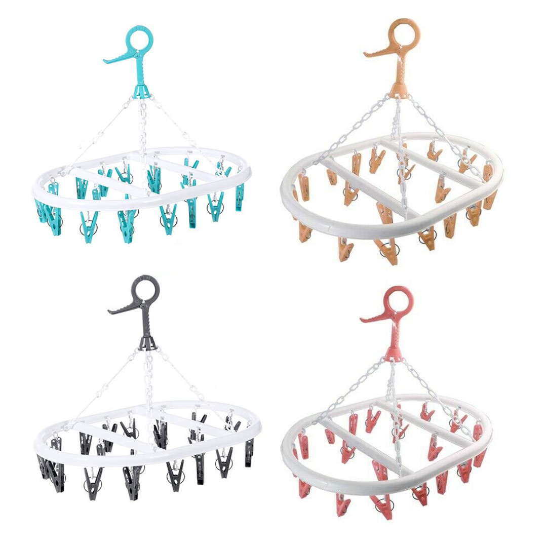 4x Boxsweden 20 Pegs/Hooks Hanging Clothes/Undergarment/Socks Airer/Dryer Assor, , hi-res