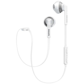 Philips SHB5250WT Wireless Bluetooth Earphones/Headphones/Headset w/Mic - White