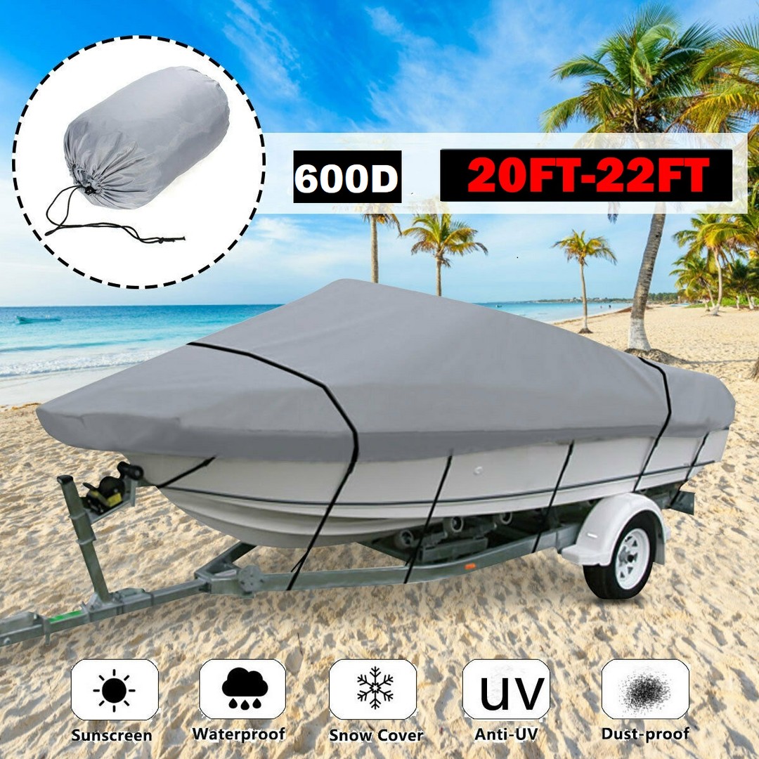 Boat Cover 600D(20-22ft) Gray