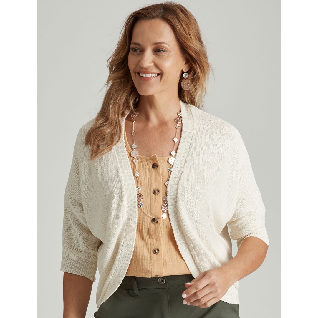 Womens Millers Elbow Sleeve Curved Cardigan