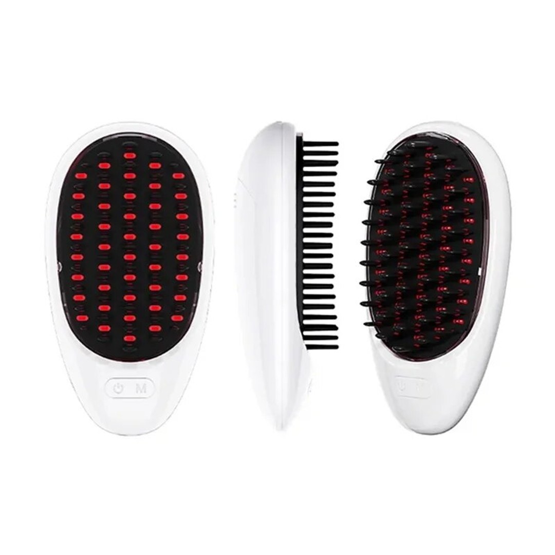 Electric Massage Comb Anti Hair Loss Vibration Massage Comb With Red Light Blue Light Laser Hair Growth Brush