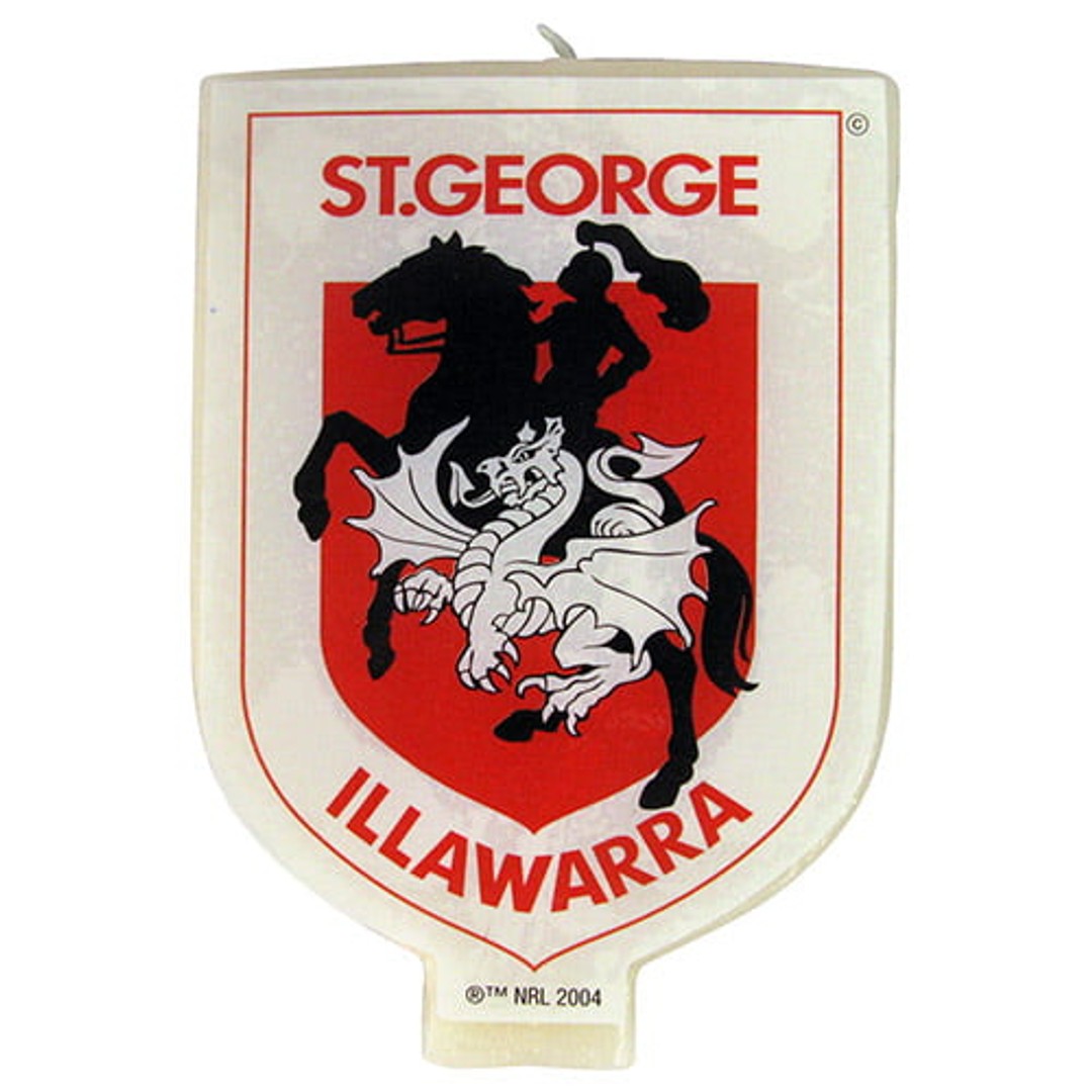 St George Illawarra Dragons NRL Team Logo Birthday Candle