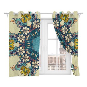 Pair of Printed Full Blackout Curtains Style 7 Small