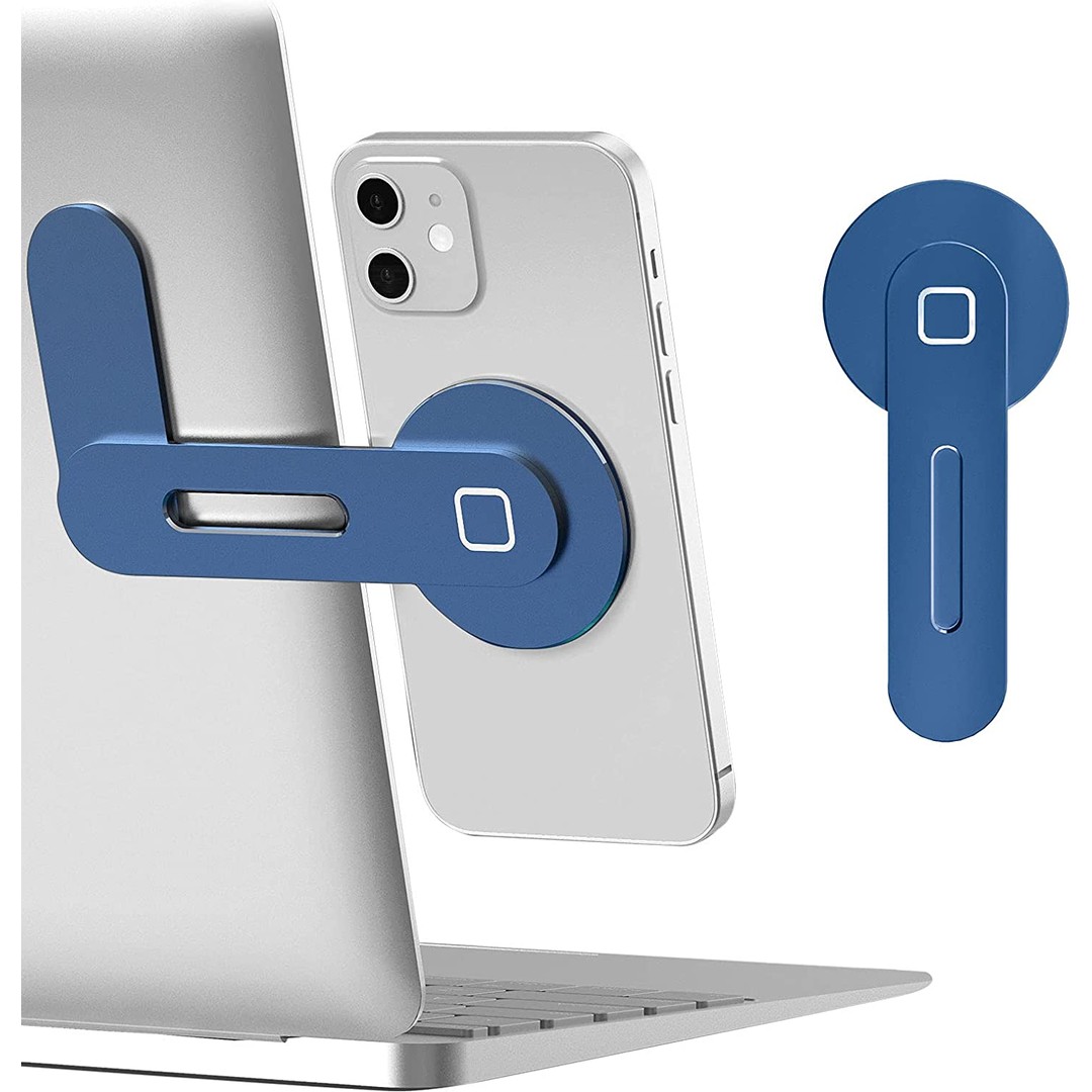 Magnetic Laptop Phone Holder Blue