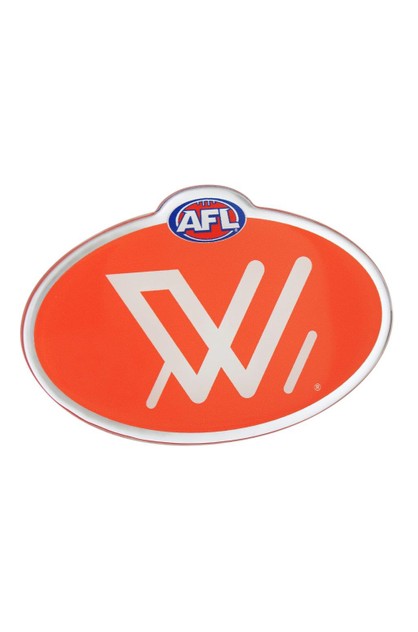 Laptops Cars Bikes Western Bulldogs AFL Lensed Chrome Decal Badge 