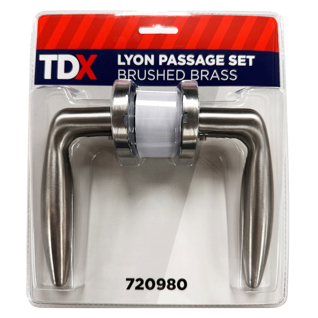 TDX Lyon Passage Door Handle - Stainless Steel