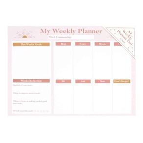 Jones Home and Gift Good Vibes A4 Weekly Planner Pad