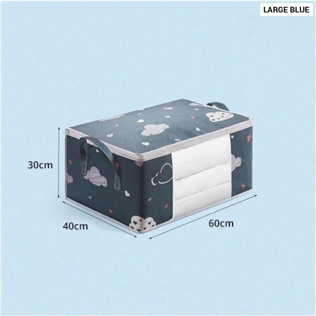 Large Capacity Clothes Storage Bag Organizer With Reinforced Handle Suitable For Blankets Bedding Foldable With Sturdy Zipper, Large Beige, hi-res