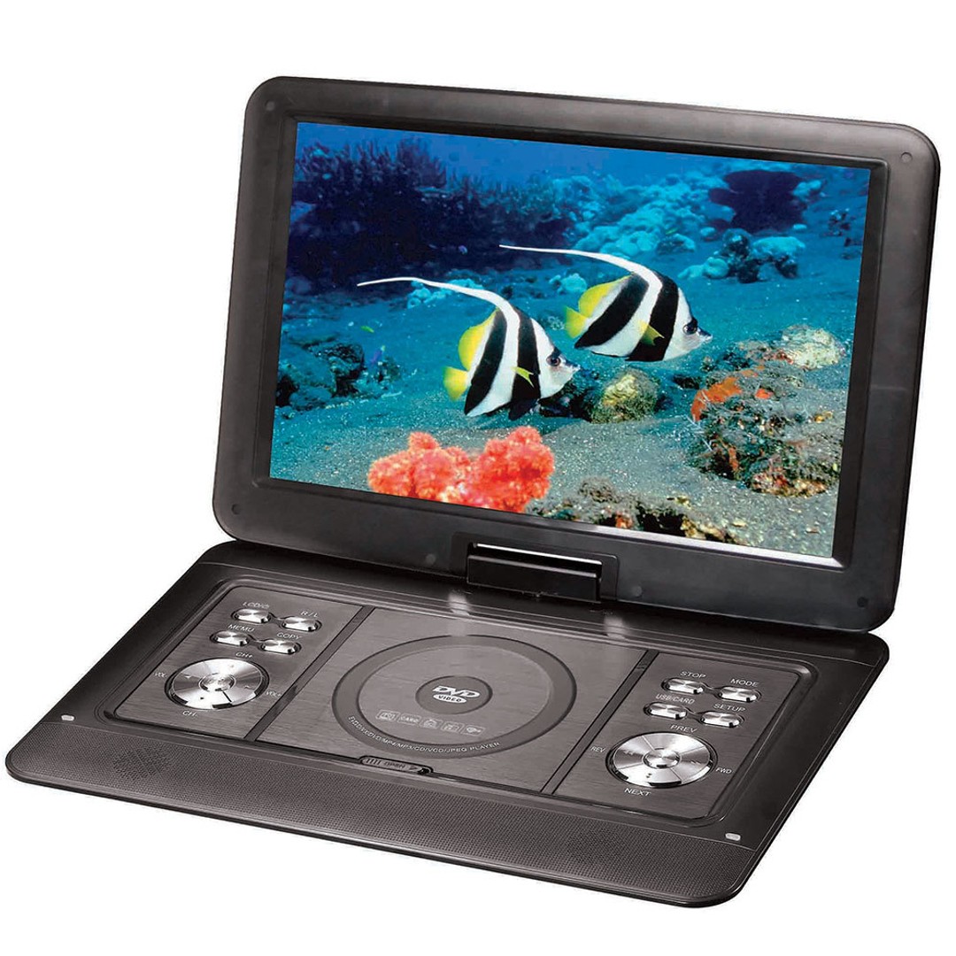 Lenoxx 15.4" Swivel Portable DVD Player Car Charger/USB/Remote/Built-in Battery