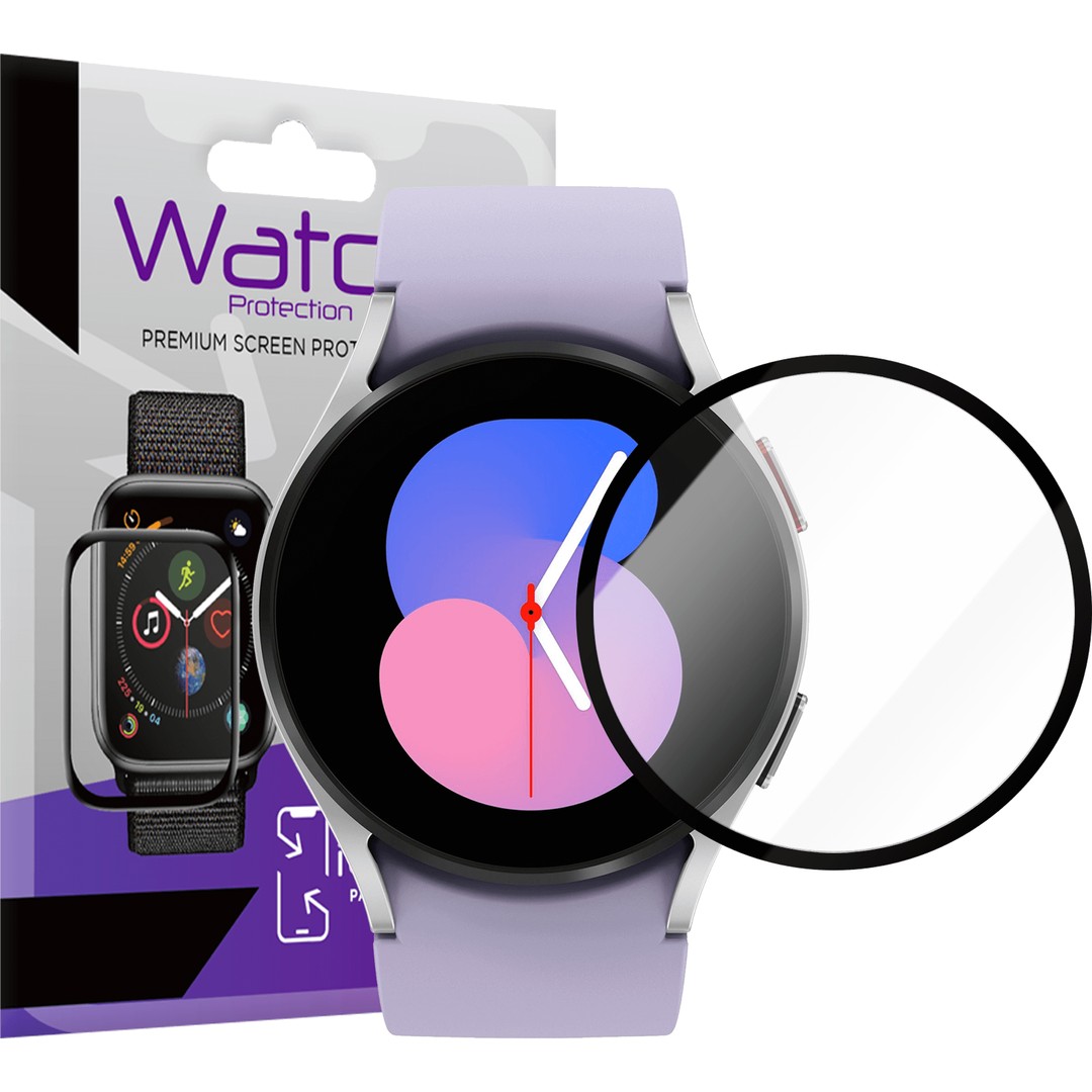 Samsung Watch 44mm Screen Protector | 3D Hybrid Glass Full Coverage (For Series 4/5), , hi-res