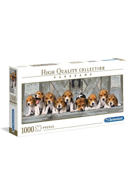 High Quality Puzzle 1000 Clementoni Panorama Beagles 98x33cm Kids Christmas Gift 