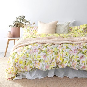 Bambury Phoebe Single Size Bed Quilt Cover Floral Bedding Sheet w/Pillowcase Set