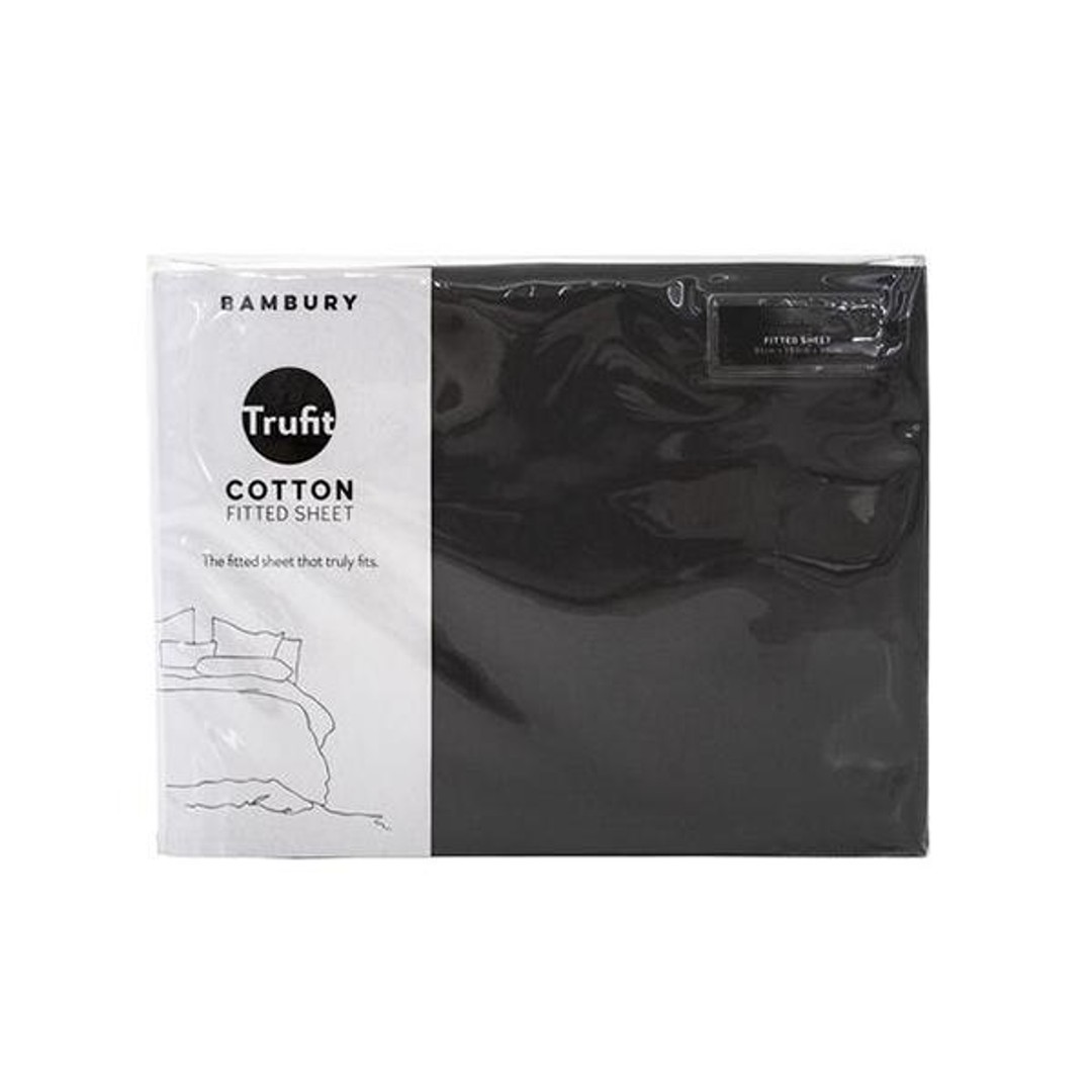 Bambury Trufit Fitted Extra Long Single Sheet Charcoal