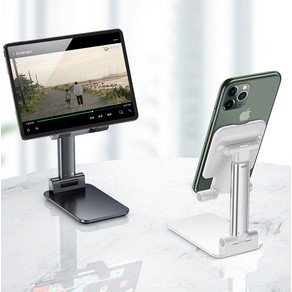 Zakka Foldable Angle Height Adjustable Desk Phone Tablet Holder - Black