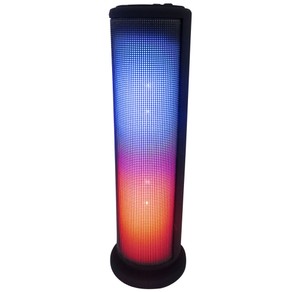 Bluetooth LED 27cm Wireless/Rechargeable Tower Speaker/FM Radio w/ USB/Micro SD
