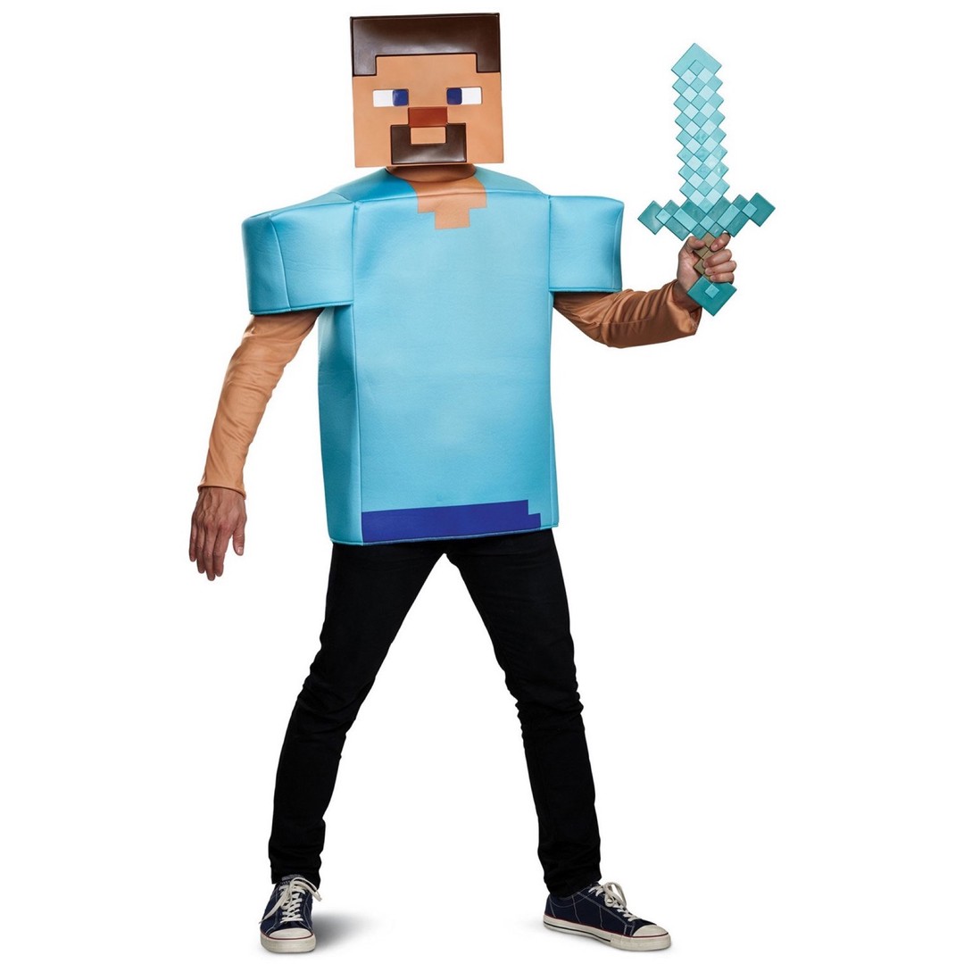 Costume King® Steve Classic Mojang Minecraft Player Video Game Dress Up Mens Costume L-XL