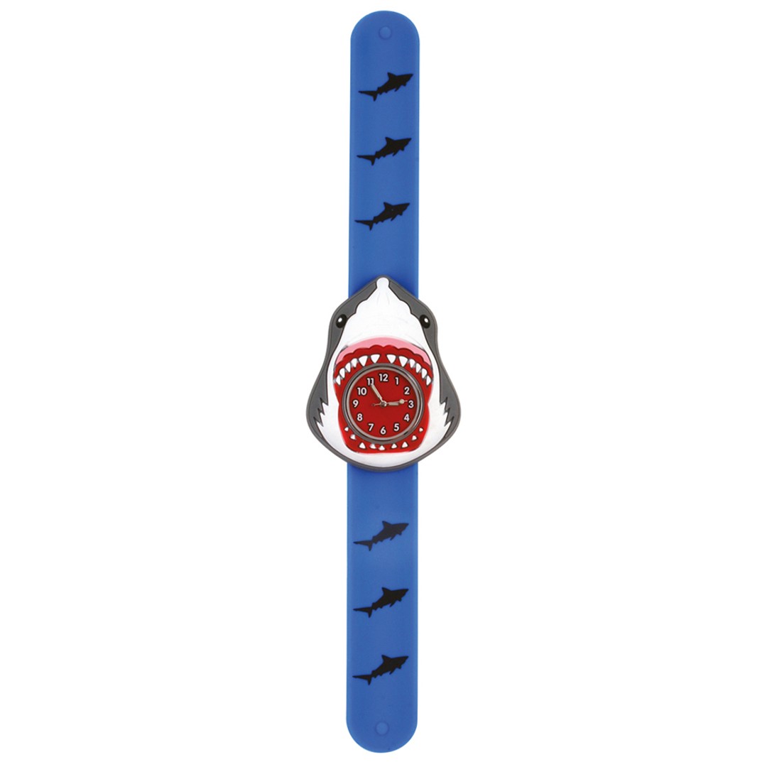 Wild Watches 25cm Shark Animal Snap Wrist Watch Kids/Child Analogue Wristwatch
