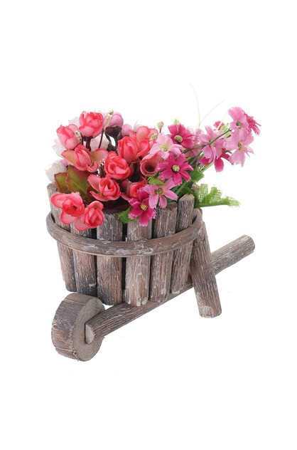 Vintage Wood Wheelbarrow Flower, Wooden Wheelbarrow Planter Nz
