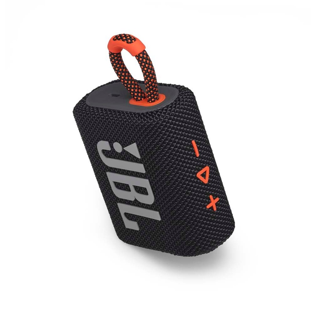 JBL GO 3 Portable Speaker - Black & Orange, , hi-res