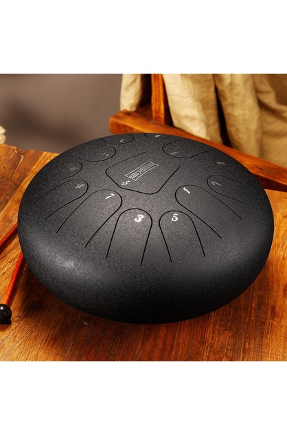 Design Steel Tongue Percussion Drum Red Colored Hand Tank Drum Handpan 11 Notes Padded Travel Carrier+Mallet 12 
