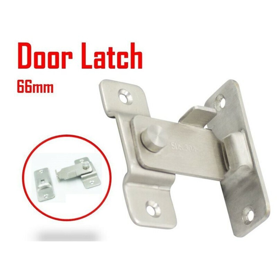 HES 66mm 90 Degree Door Latch Padlock Hasp Staple Clasp Gate Lock Stainless, , hi-res