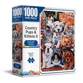 1000pc Crown Radiant Series Pups/Kittens II 68.5cm Jigsaw Puzzle Toys 8y+ Kids