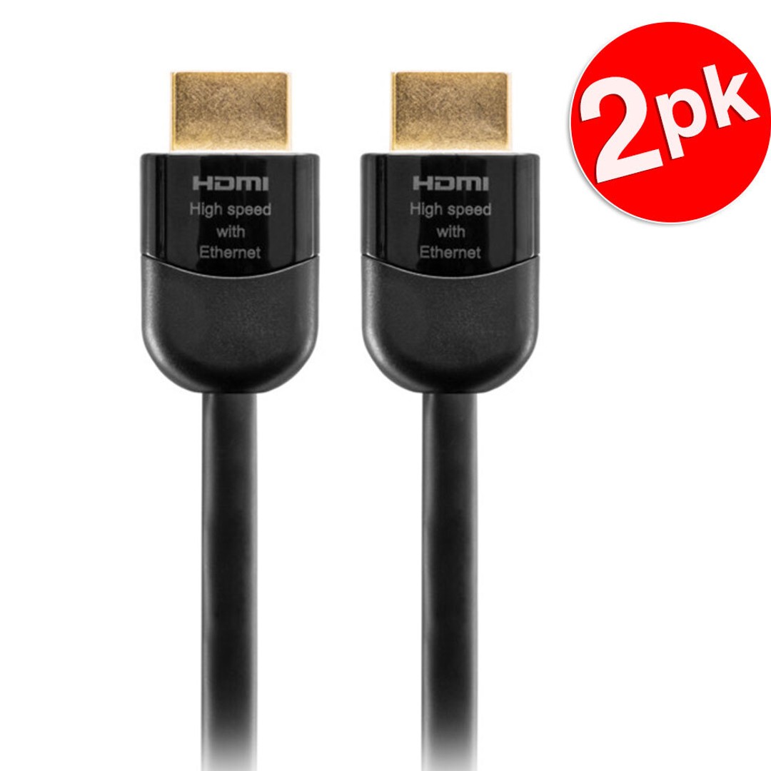 2PK Pro2 Premium 18GB 7.5M 24AWG 4K UHD HDR + ARC High Speed HDMI Lead Cable