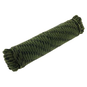 Hulk 4x4 Durable 30m Diamond Braid Poly Rope/Fishing String Strap Black/Olive