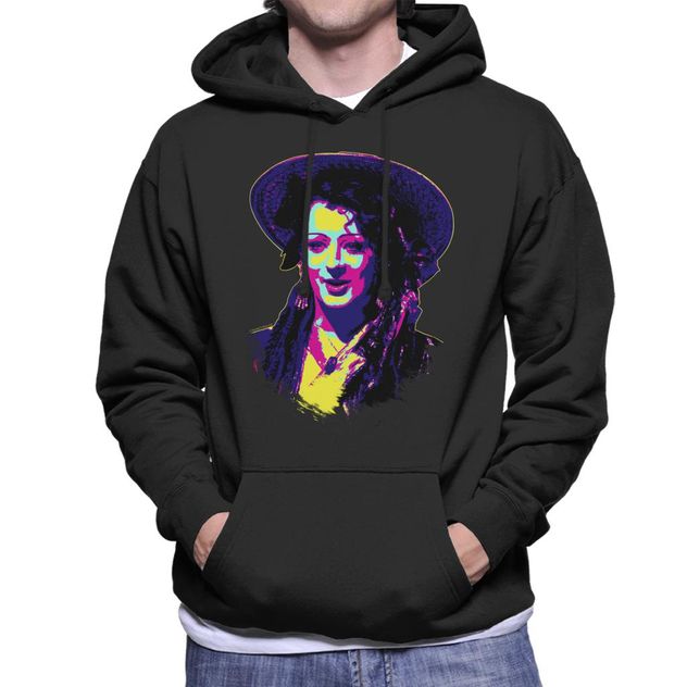 TV Times Boy George of Culture Club Pop Art Stylised Womens Hooded Sweatshirt