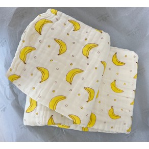 Taylorson 6-Layer Super Soft Muslin Cotton Baby Bath Towel - Banana (110x110cm)