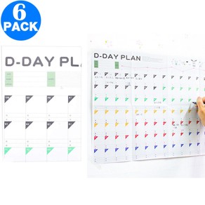 6 Pack 100 Days Count-Down Planners