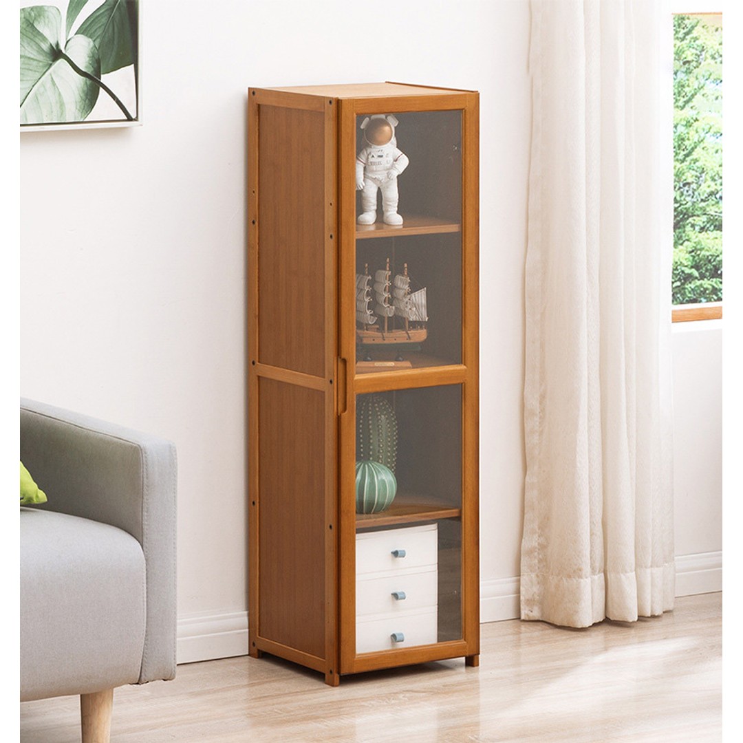 4 Tier Bamboo Free Standing Multifunctional Cabinet Rack, As shown, hi-res