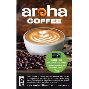Aroha Coffee Exotic - Fair Trade Bean - 1kg