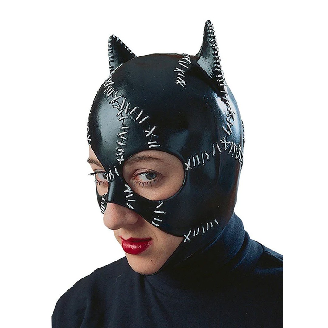 DC Comics Catwoman Mask Halloween Party Villain Ladies/Womens Costume Black