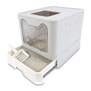 M-Pets SILE Pet Cat/Kitten Enclosed Drawer Front/Top opening Litter Box/Tray Set