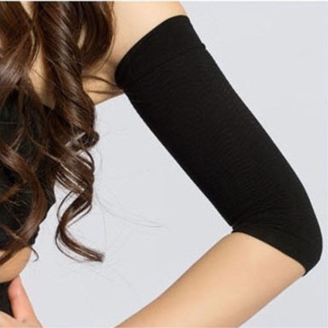 Slimming Arm Or Leg Shapewear Sleeves, Pack of 1 Black Arm, hi-res