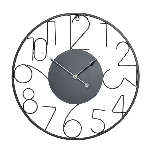Living & Co Astor Wall Clock Silver 40cm