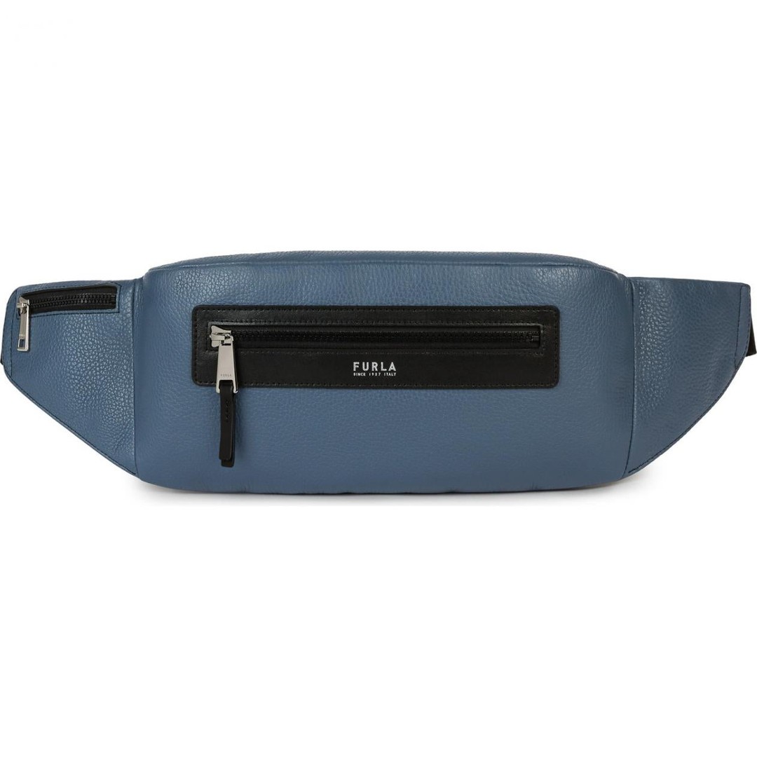 Furla Unisex Technical Slim Belt Bag - Denim Blue
