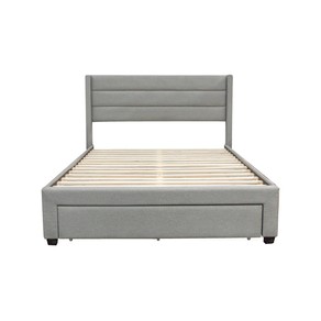 TSB Living Coronado-A Fabric Bed with Drawers Double Grey